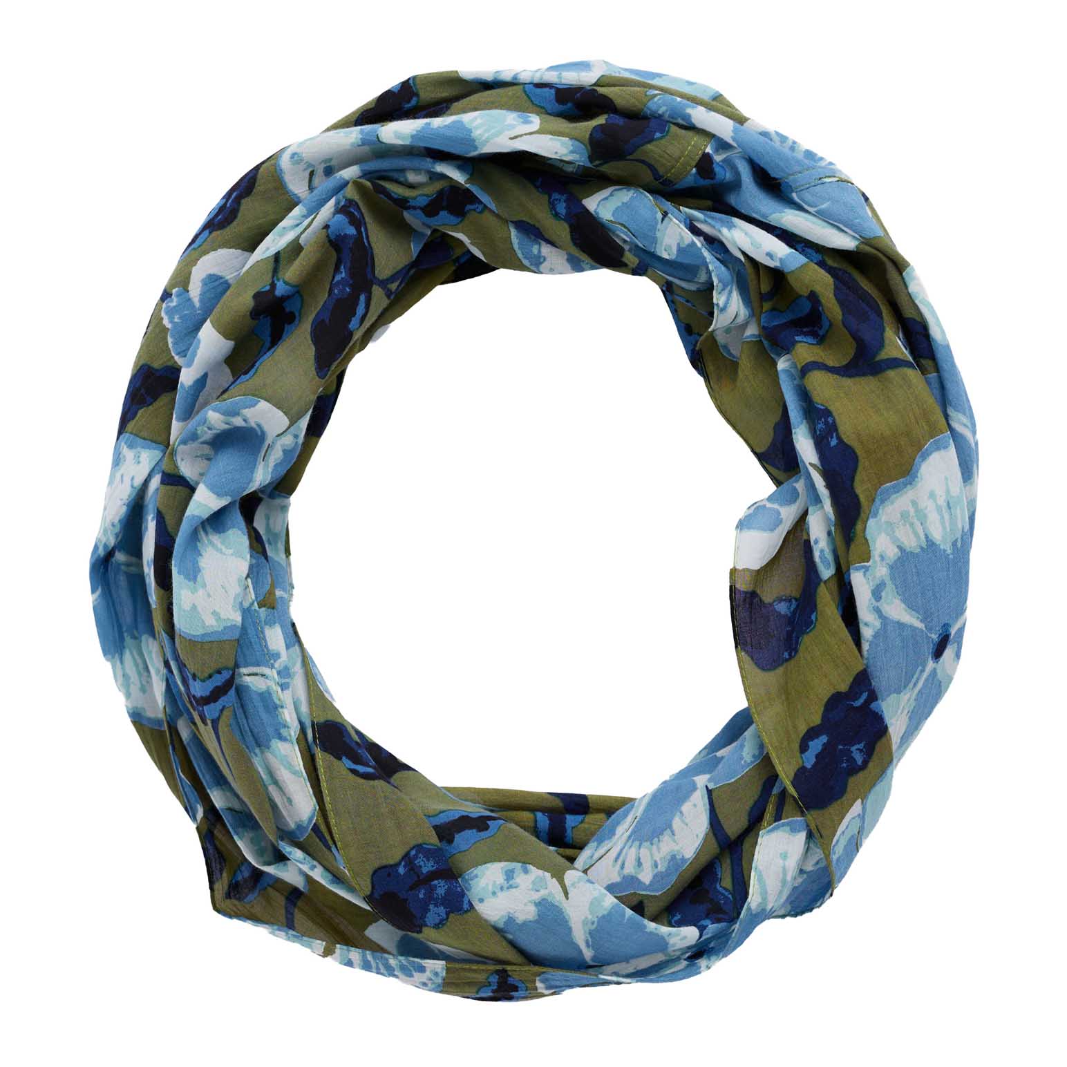 Seasalt Cornwall May Garland Circle Scarf - Spring Pansy Seagrass